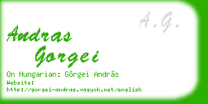 andras gorgei business card